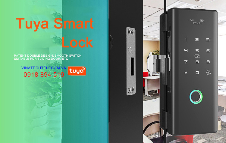 Khóa vân tay cho cửa kính Tuya Smart GL01