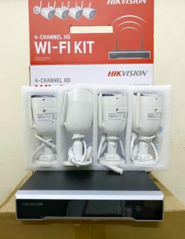 BỘ KIT CAMERA WIFI THỂ HỆ MỚI (4 Camera Wifi hình trụ 2MP + 1 đầu ghi hình NVR 4 kênh )