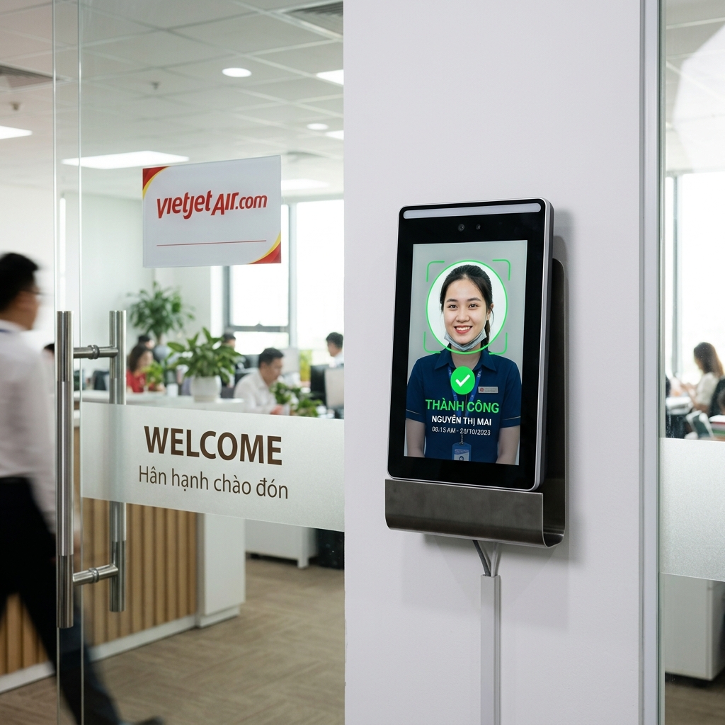 Thiết bị nhận diện khuôn mặt ZKTeco SpeedFace-V5L kiểm soát cửa ra vào