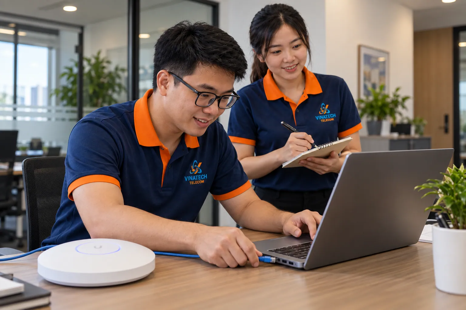 So sánh kết nối có dây và WiFi trên cùng máy tính.